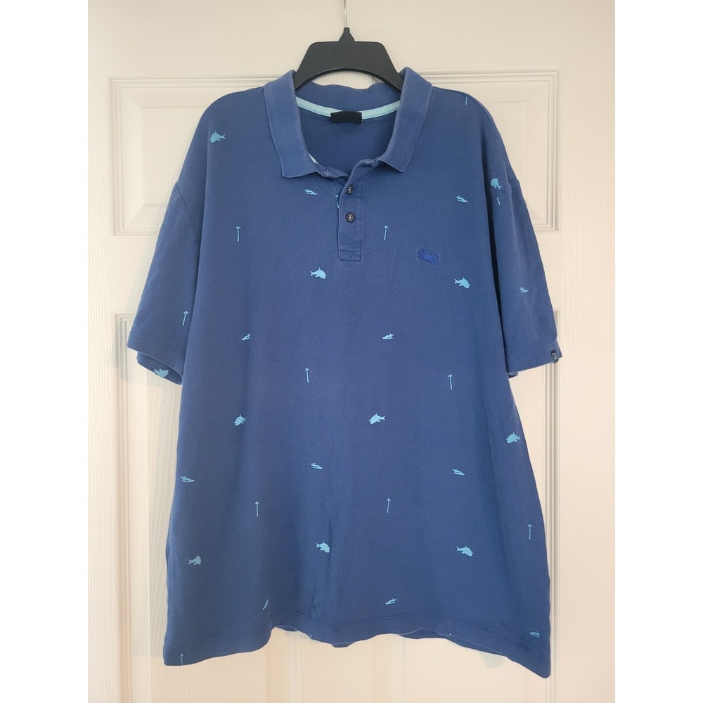 SWC Florida Blue Polo Fish Embroidered 100% Pima Cotton Size XL